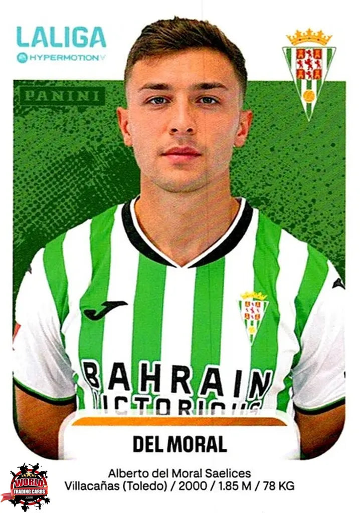 Cromo Trading Card Fútbol-Del Moral-Córdoba CF-Panini La Liga HypermotionV 2025-2026-146B-Basico
