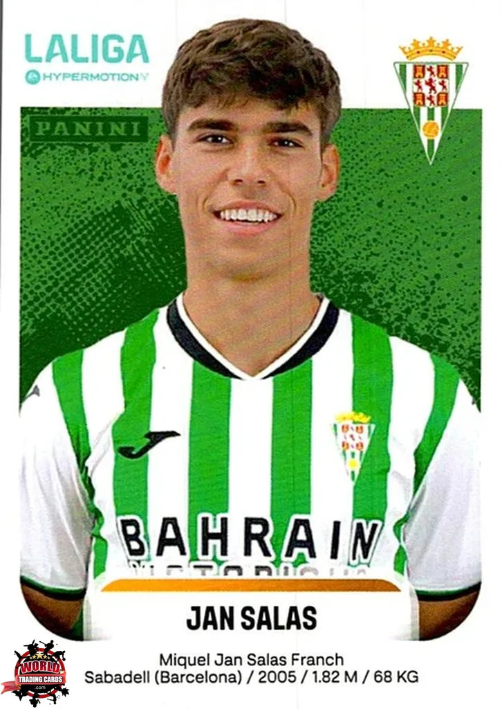 Cromo Trading Card Fútbol-Jan Salas-Córdoba CF-Panini La Liga HypermotionV 2025-2026-148B-Basico