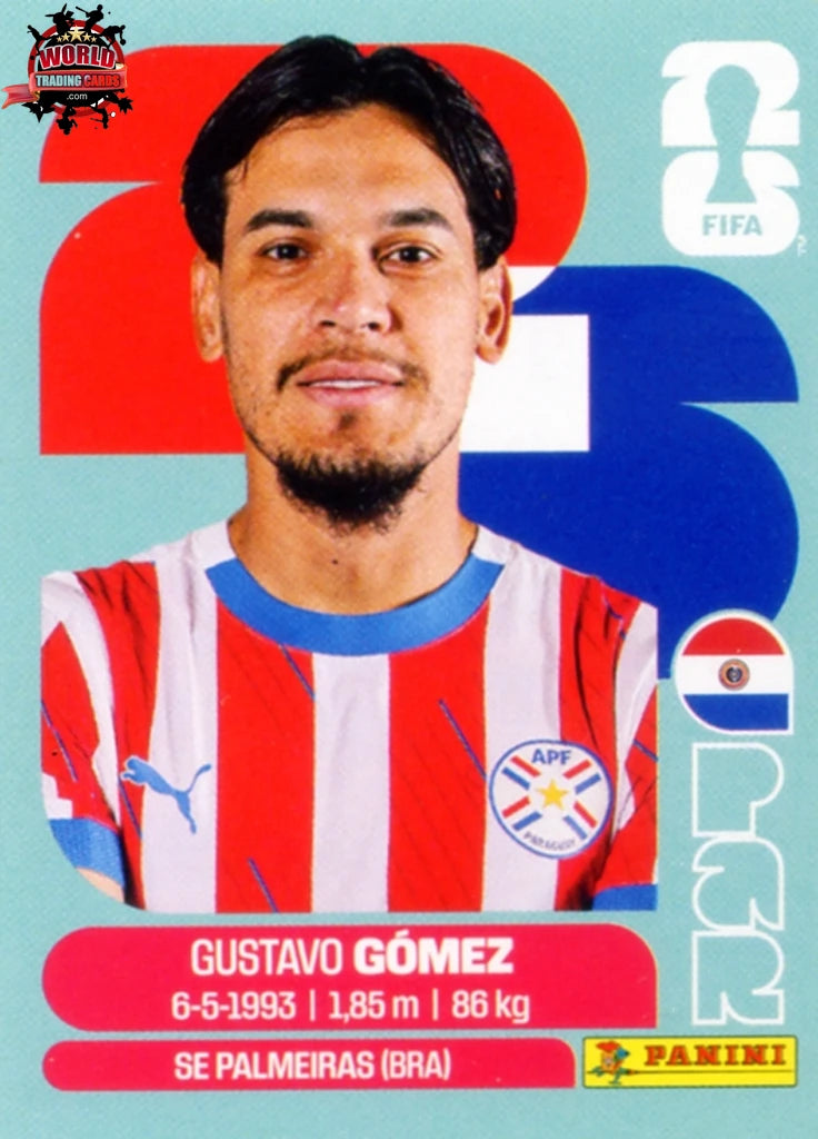 #PAR004 | Panini | Fifa World Cup Stickers | 2026 | Gustavo Gomez | Paraguay | Base - International version
