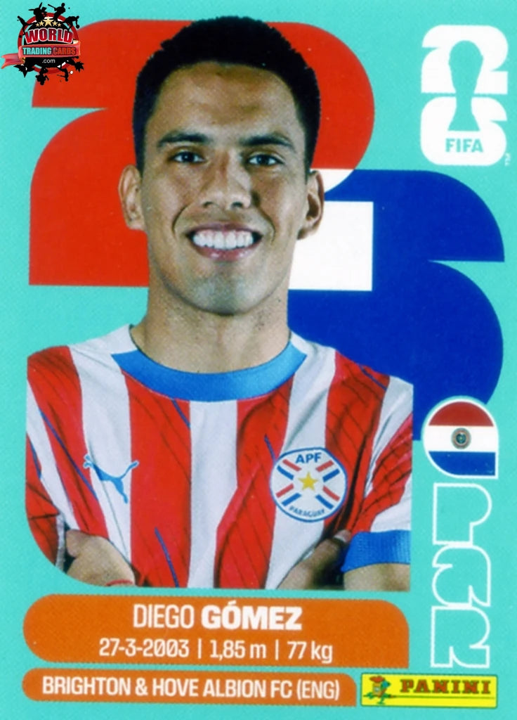 #PAR010 | Panini | Fifa World Cup Stickers | 2026 | Diego Gomez | Paraguay | Base - International version