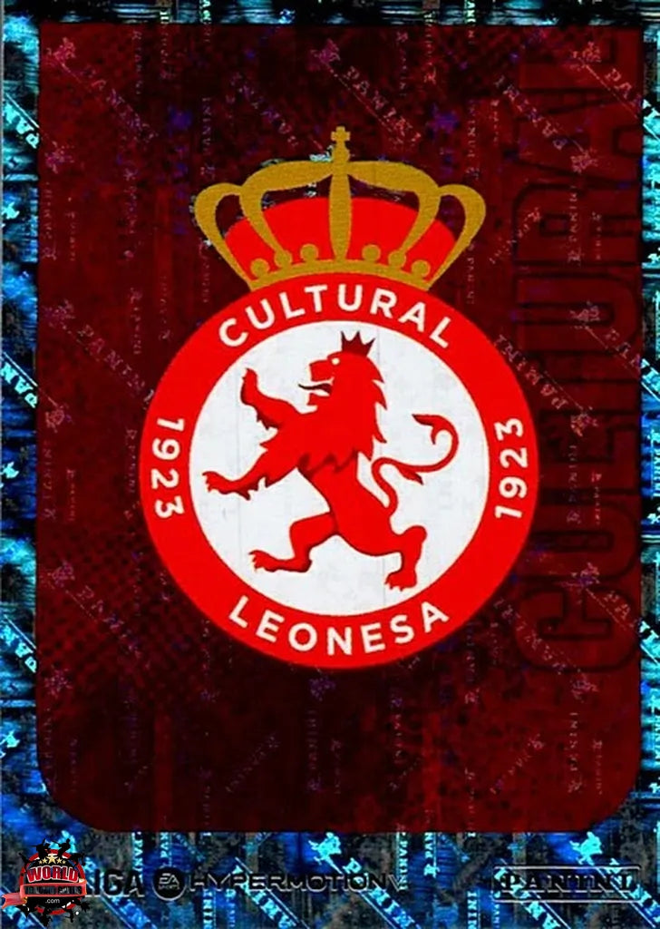 Cromo Trading Card Fútbol-Escudo-Cultural Leonesa-Panini La Liga HypermotionV 2025-2026-154-Brillante