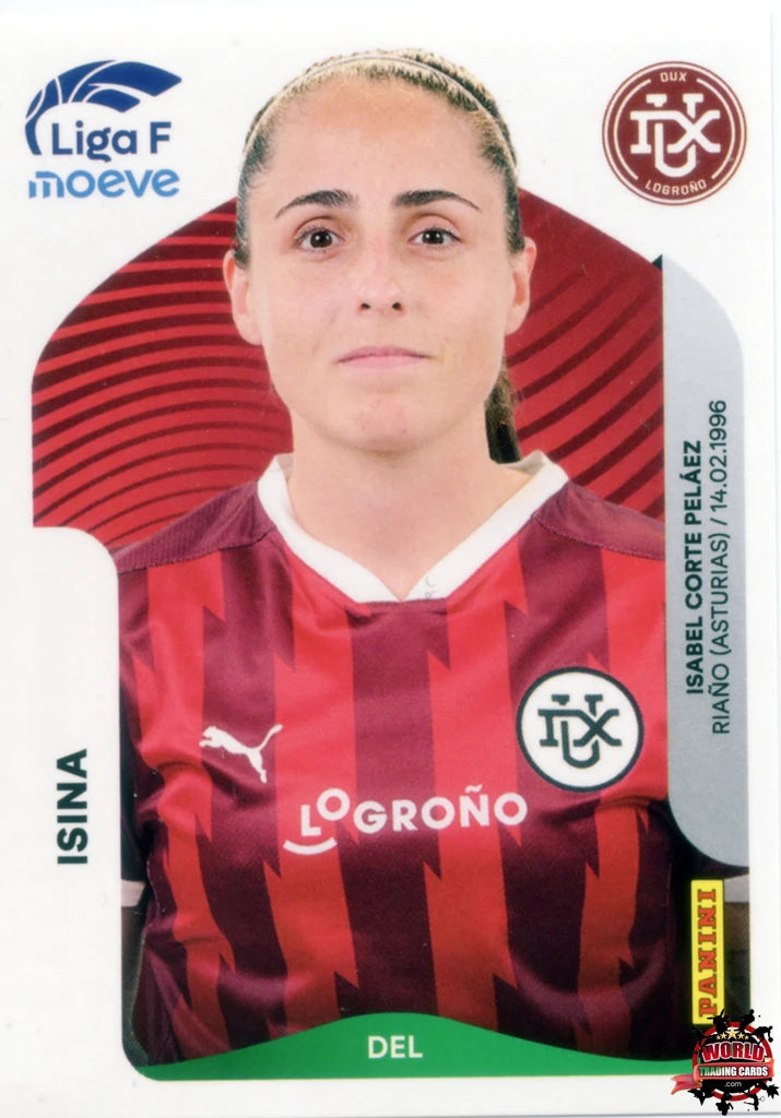 Cromo Trading Card Fútbol-Isina-DUX Logroño-Panini Liga F Moeve 2025-2026-159-Basico