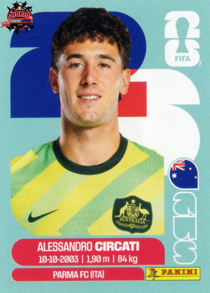 #AUS005 | Panini | Fifa World Cup Stickers | 2026 | Alessandro Circati | Australia | Base - International version