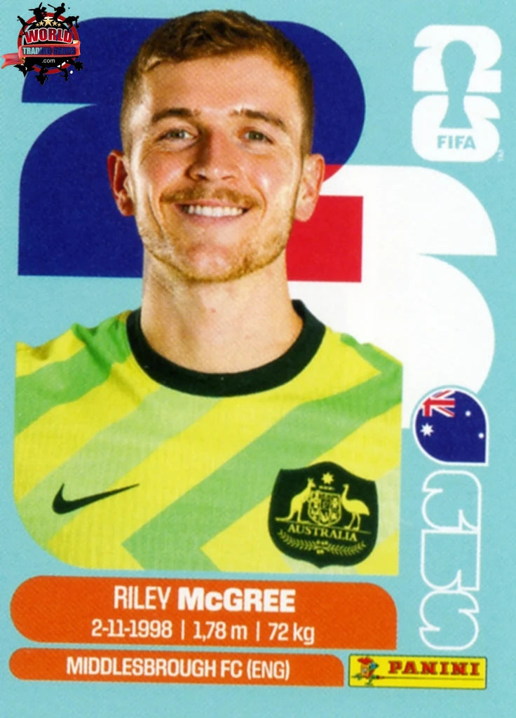 #AUS012 | Panini | Fifa World Cup Stickers | 2026 | Riley McGree | Australia | Base - International version
