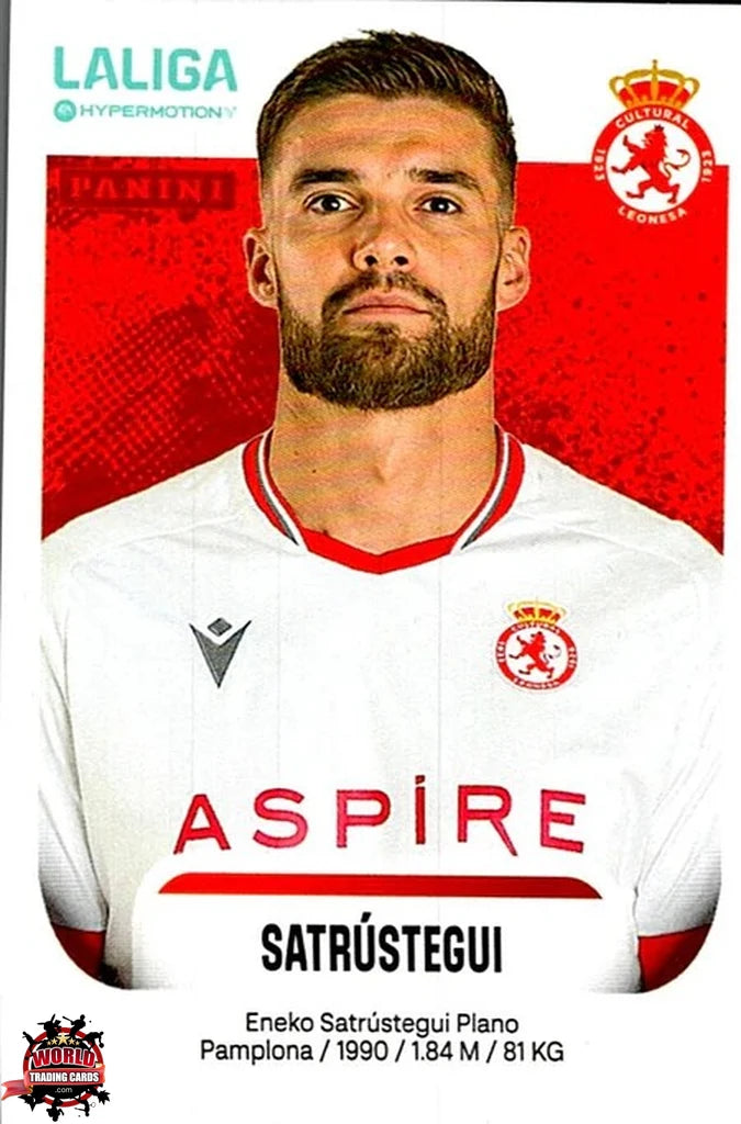 Cromo Trading Card Fútbol-Satrústegui-Cultural Leonesa-Panini La Liga HypermotionV 2025-2026-160A-Basico