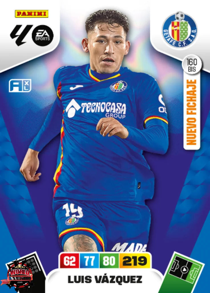 #160 Bis | Adrenalyn XL | La Liga | 2025-2026 | Luis Vázquez | Getafe CF | Nuevo Fichaje