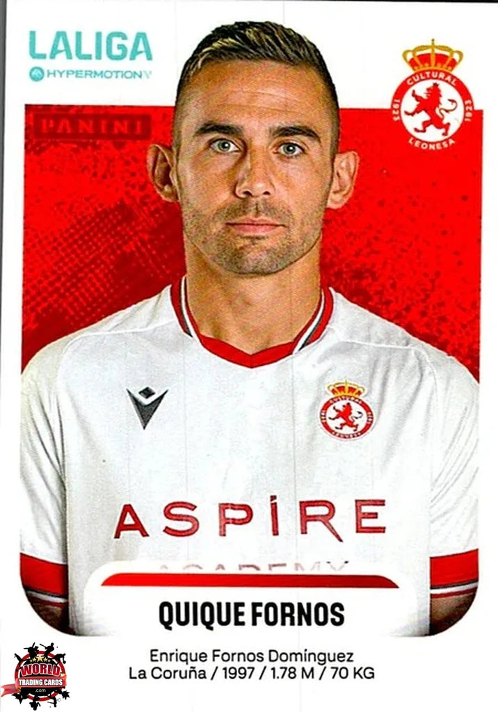 Cromo Trading Card Fútbol-Quique Fornos-Cultural Leonesa-Panini La Liga HypermotionV 2025-2026-160B-Basico