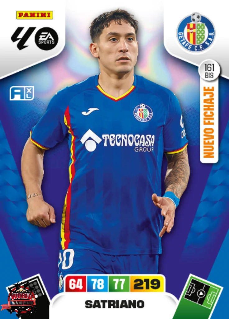 #161 Bis | Adrenalyn XL | La Liga | 2025-2026 | Satriano | Getafe CF | Nuevo Fichaje