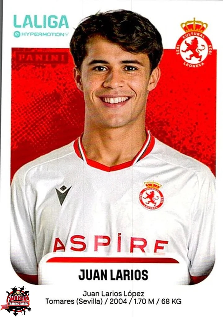 Cromo Trading Card Fútbol-Juan Larios-Cultural Leonesa-Panini La Liga HypermotionV 2025-2026-162-Basico