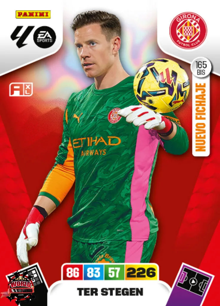 #165 Bis | Adrenalyn XL | La Liga | 2025-2026 | Ter Stegen | Girona FC | Nuevo Fichaje