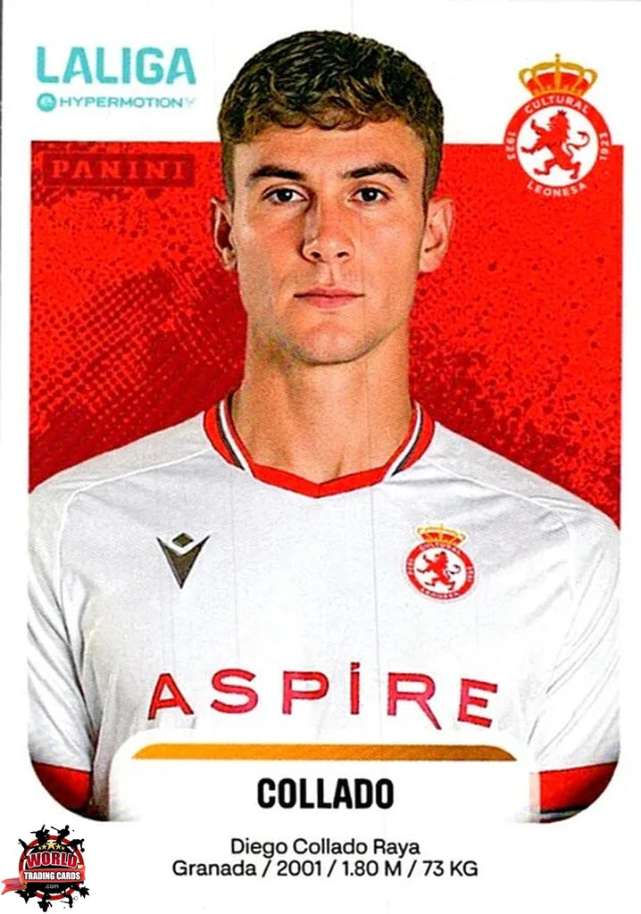 Cromo Trading Card Fútbol-Collado-Cultural Leonesa-Panini La Liga HypermotionV 2025-2026-168B-Basico