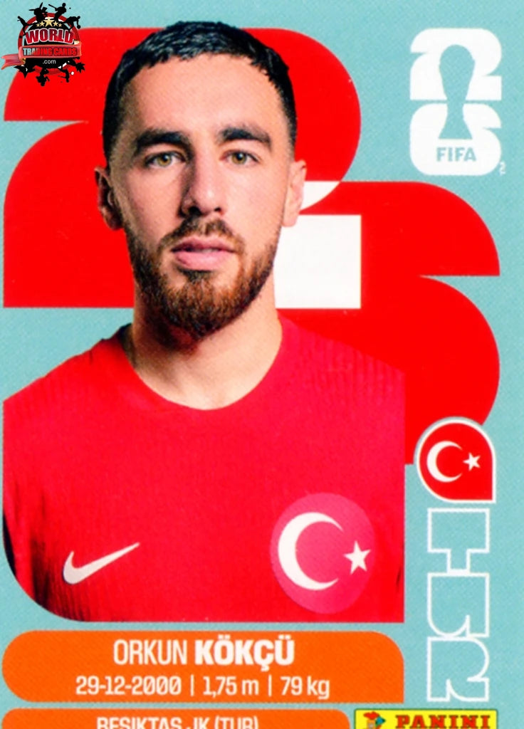 #TUR012 | Panini | Fifa World Cup Stickers | 2026 | Orkun Kokcu | Turkey | Base