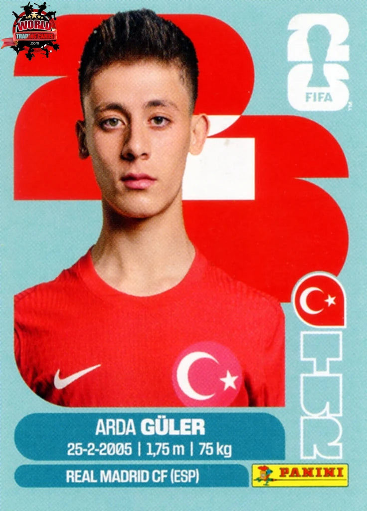 #TUR014 | Panini | Fifa World Cup Stickers | 2026 | Arda Guler | Turkey | Base