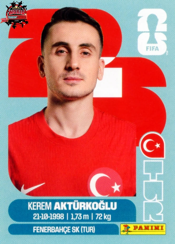#TUR019 | Panini | Fifa World Cup Stickers | 2026 | Kerem Akturkoglu | Turkey | Base