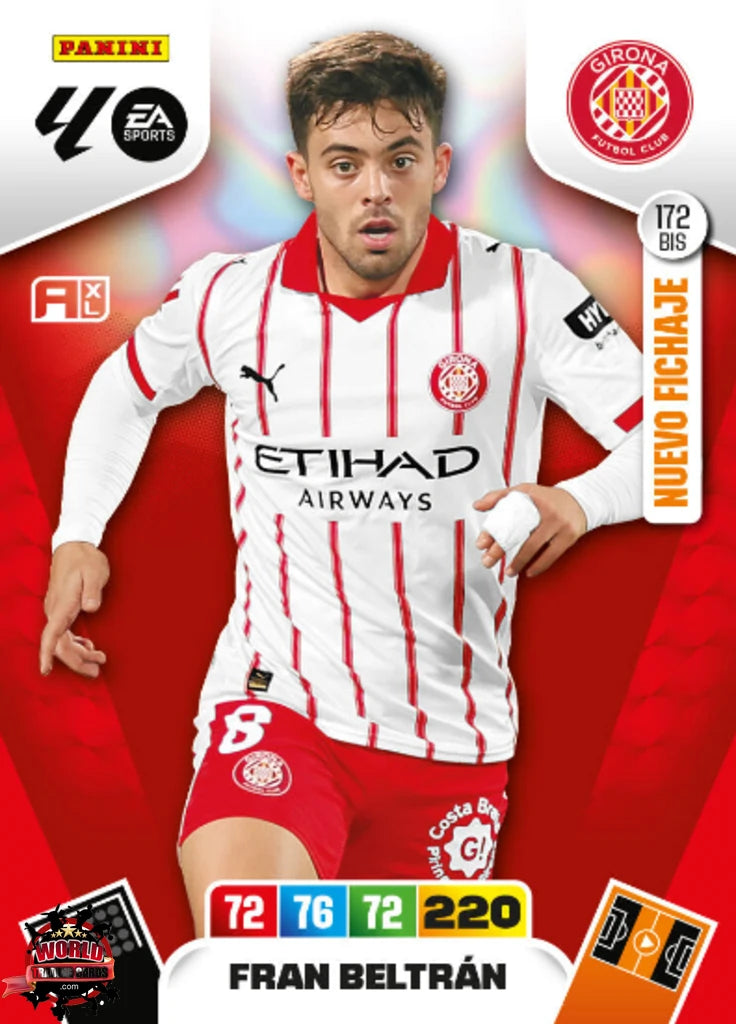 #172 Bis | Adrenalyn XL | La Liga | 2025-2026 | Fran Beltrán | Girona FC | Nuevo Fichaje