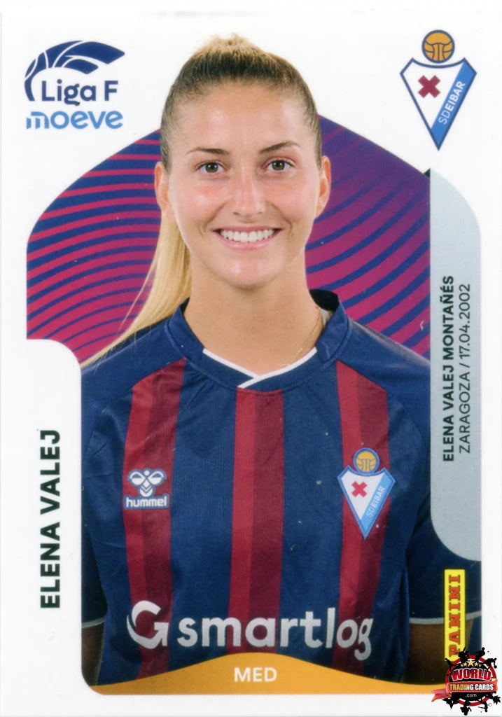 Cromo Trading Card Fútbol-Elena Valej-SD Eibar-Panini Liga F Moeve 2025-2026-174-Basico