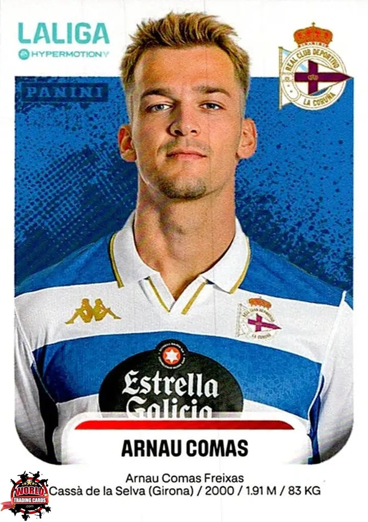 Cromo Trading Card Fútbol-Arnau Comas-RC Deportivo-Panini La Liga HypermotionV 2025-2026-179-Basico