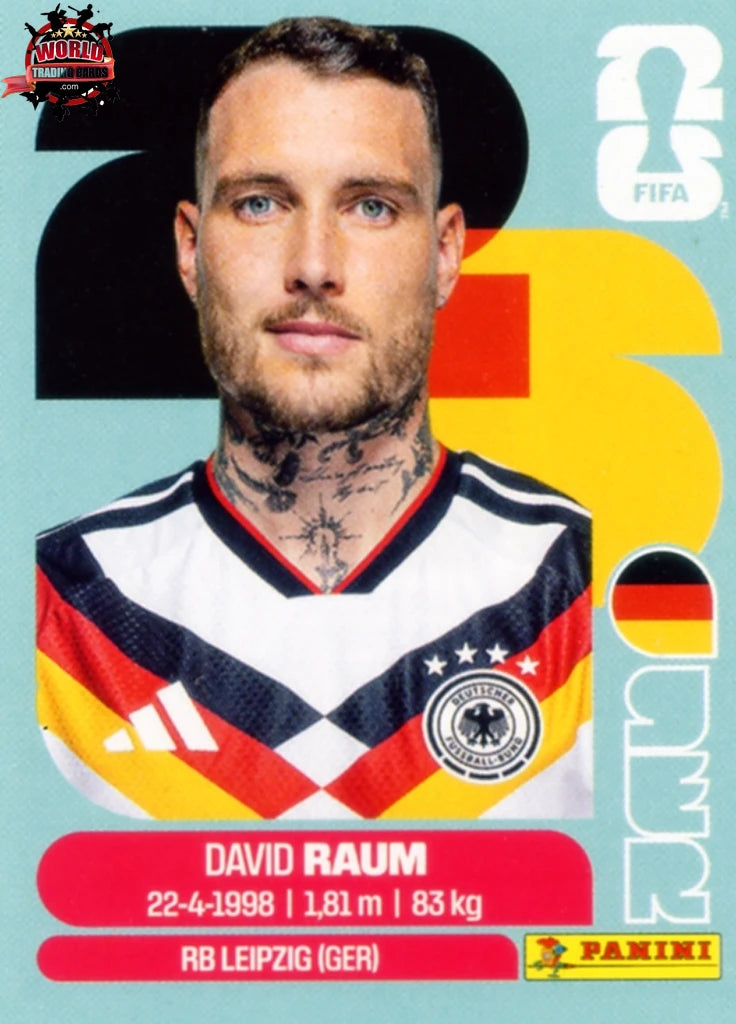 #GER004 | Panini | Fifa World Cup Stickers | 2026 | David Raum | Germany | Base - International version