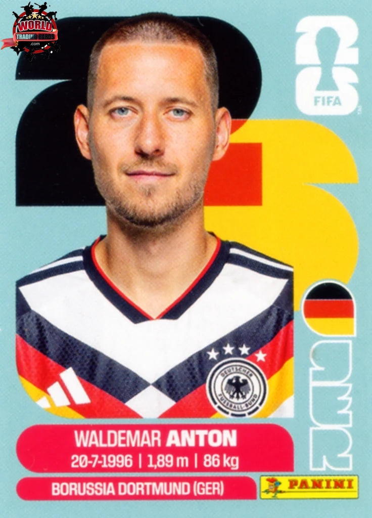 #GER007 | Panini | Fifa World Cup Stickers | 2026 | Waldemar Anton | Germany | Base - International version