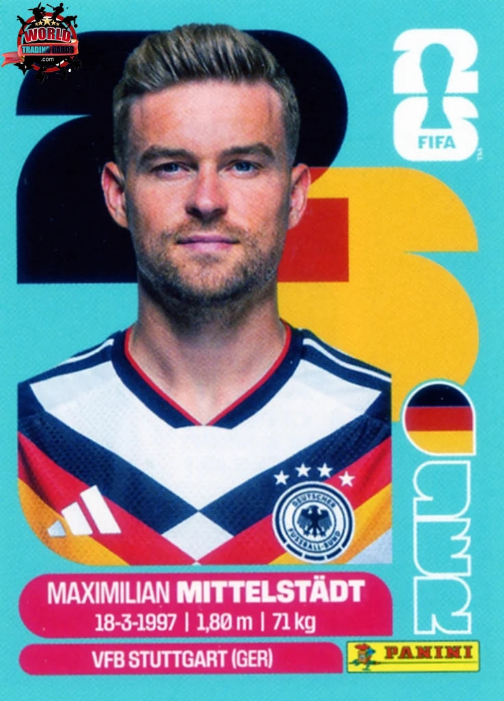 #GER009 | Panini | Fifa World Cup Stickers | 2026 | Maximilian Mittelstadt | Germany | Base - International version