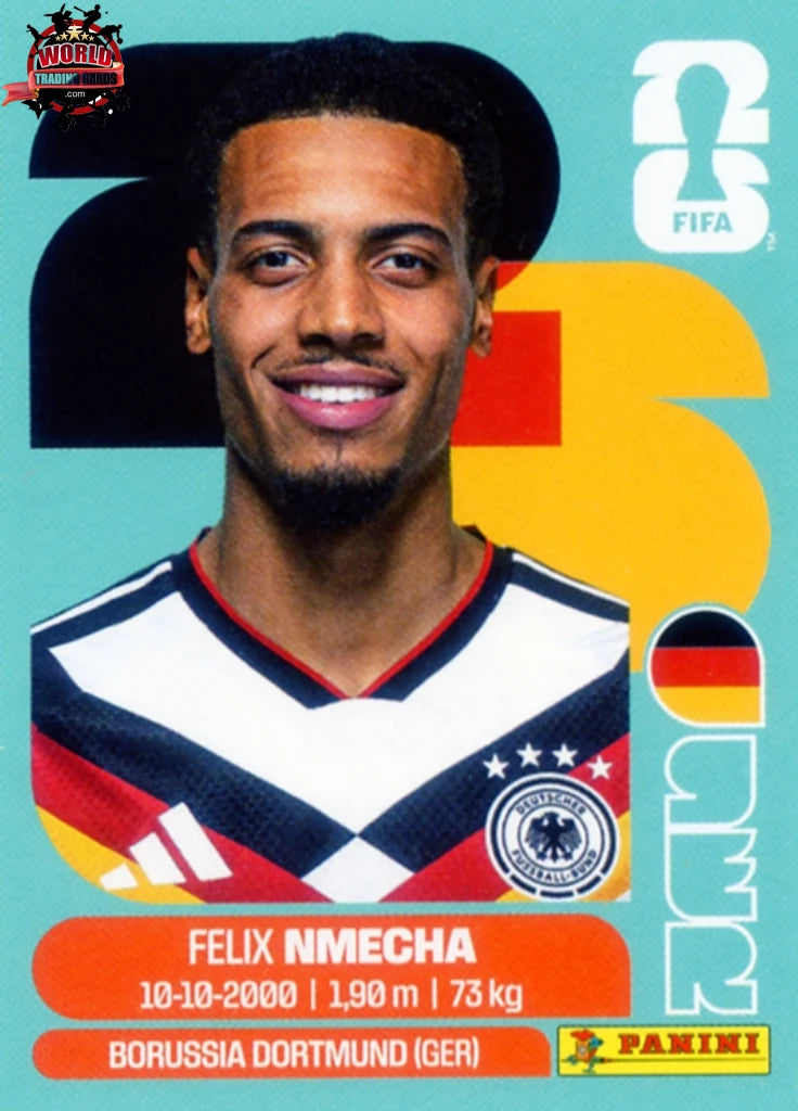 #GER012 | Panini | Fifa World Cup Stickers | 2026 | Felix Nmecha | Germany | Base - International version