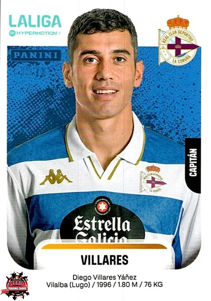 Soccer Trading Card-Villares-RC Deportivo-Panini La Liga