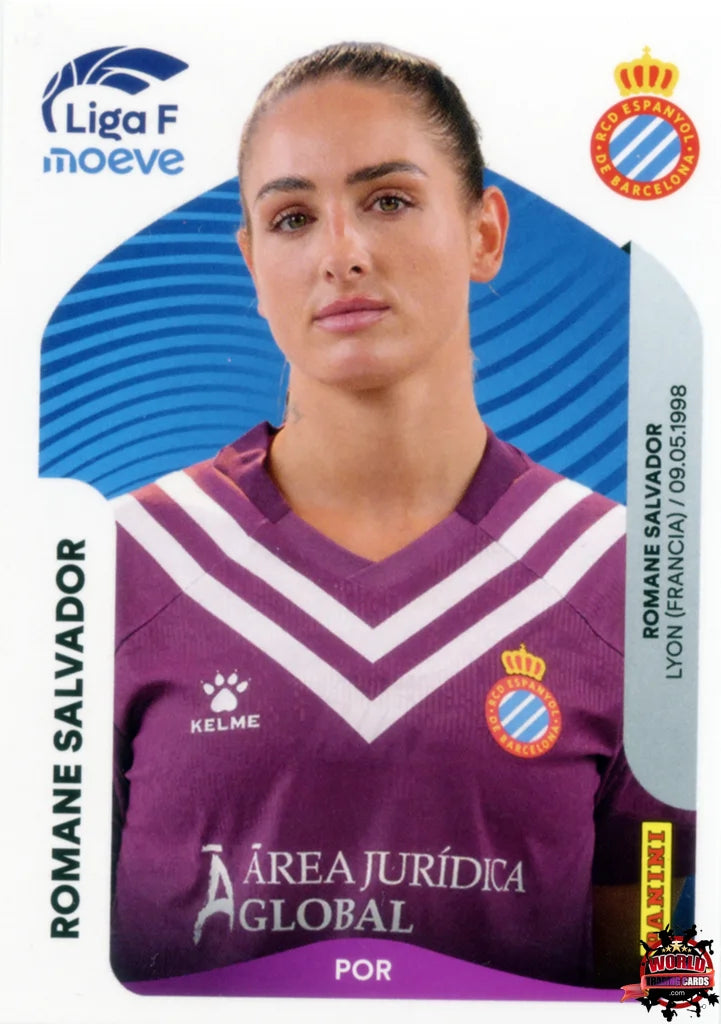Cromo Trading Card Fútbol-Romane Salvador-RCD Espanyol-Panini Liga F Moeve 2025-2026-184-Basico