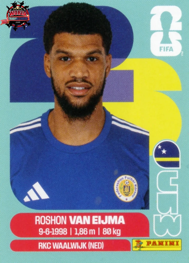 #CUW007 | Panini | Fifa World Cup Stickers | 2026 | Roshon Van Eijma | Curaçao | Base - International version