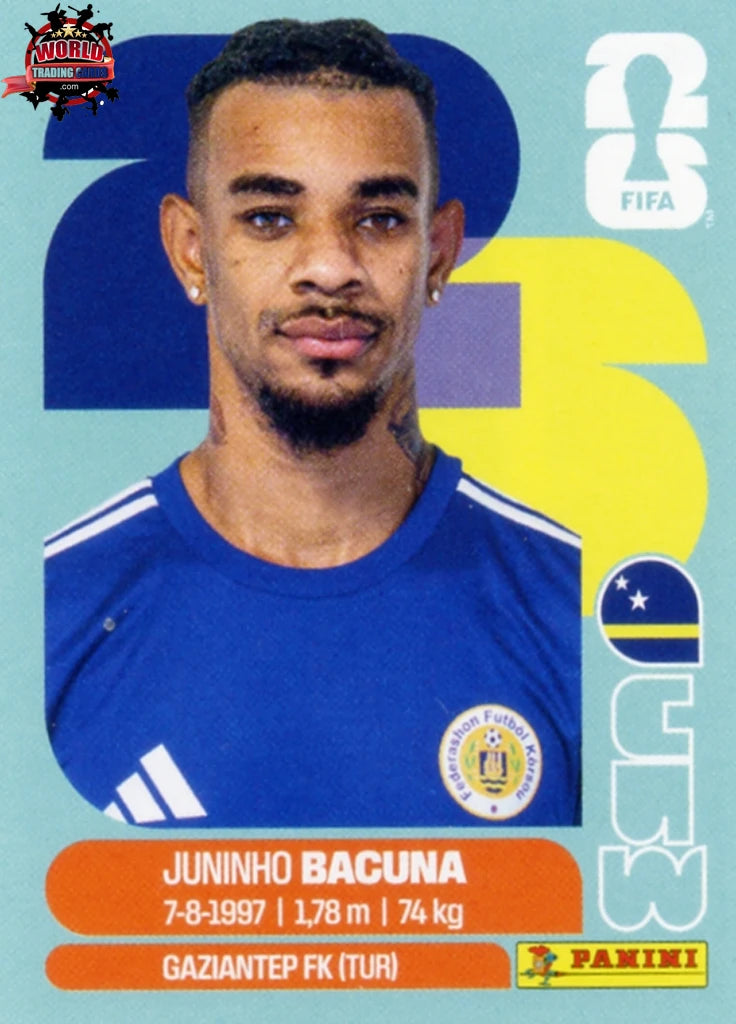 #CUW011 | Panini | Fifa World Cup Stickers | 2026 | Juninho Bacuna | Curaçao | Base - International version