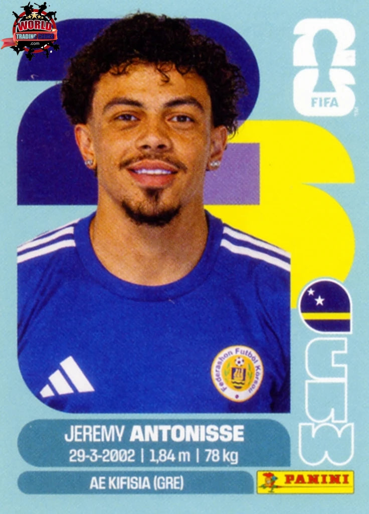 #CUW018 | Panini | Fifa World Cup Stickers | 2026 | Jeremy Antonisse | Curaçao | Base - International version