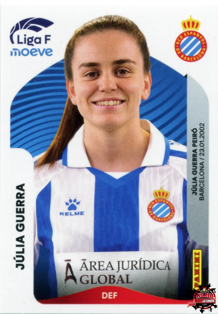 Cromo Trading Card Fútbol-Júlia Guerra-RCD Espanyol-Panini Liga F Moeve 2025-2026-191-Basico