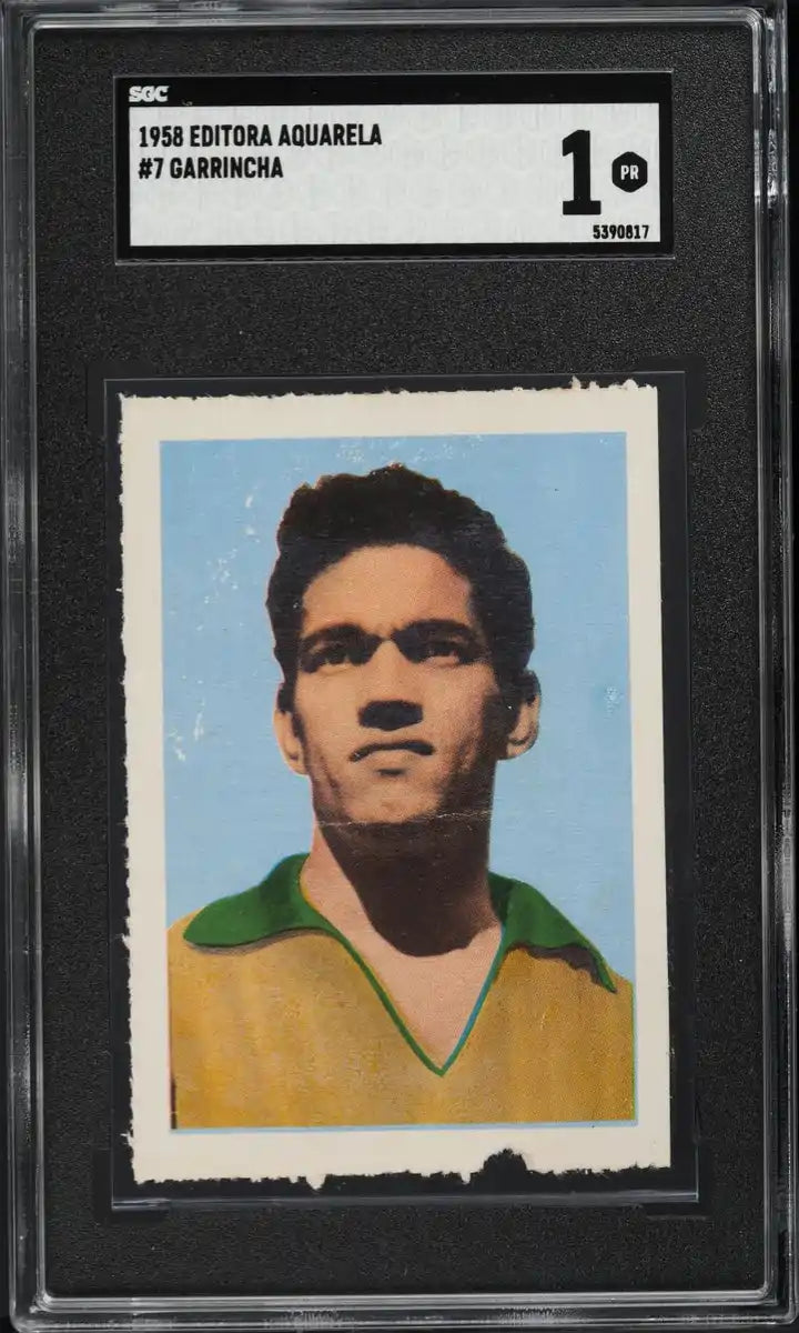 1958 Editora Aquarela Black Number Garrincha ROOKIE #7 SGC 1 PR