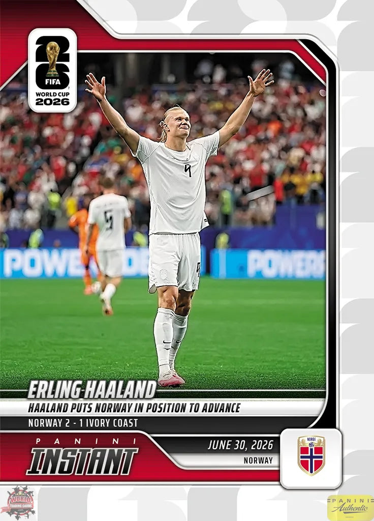 PIWC175 | Panini | FIFA World Cup | 2026 | PANINI INSTANT | Erling Haaland | Base | Exclusive USA | Limited Editions | PREORDEN | ENVÍO 40 días aproximadamente desde la fecha de compra.