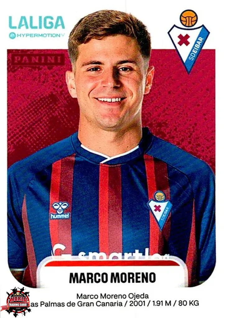 Cromo Trading Card Fútbol-Marco Moreno-SD Eibar-Panini La Liga HypermotionV 2025-2026-197-Basico