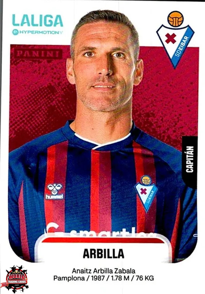 Cromo Trading Card Fútbol-Arbilla-SD Eibar-Panini La Liga HypermotionV 2025-2026-198-Basico