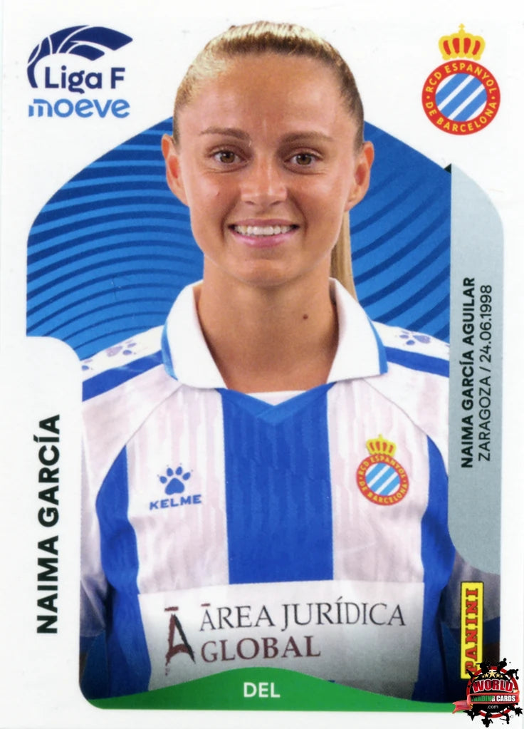 Cromo Trading Card Fútbol-Naima García-RCD Espanyol-Panini Liga F Moeve 2025-2026-198-Basico