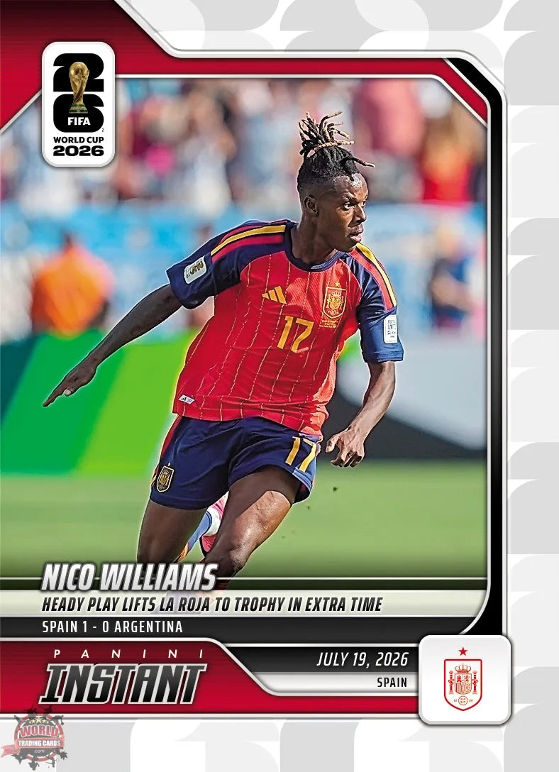 PIWC245 | Panini | FIFA World Cup | 2026 | PANINI INSTANT | Nico Williams | Base | Exclusive USA | Limited Editions | PREORDEN | ENVÍO 40 días aproximadamente desde la fecha de compra.
