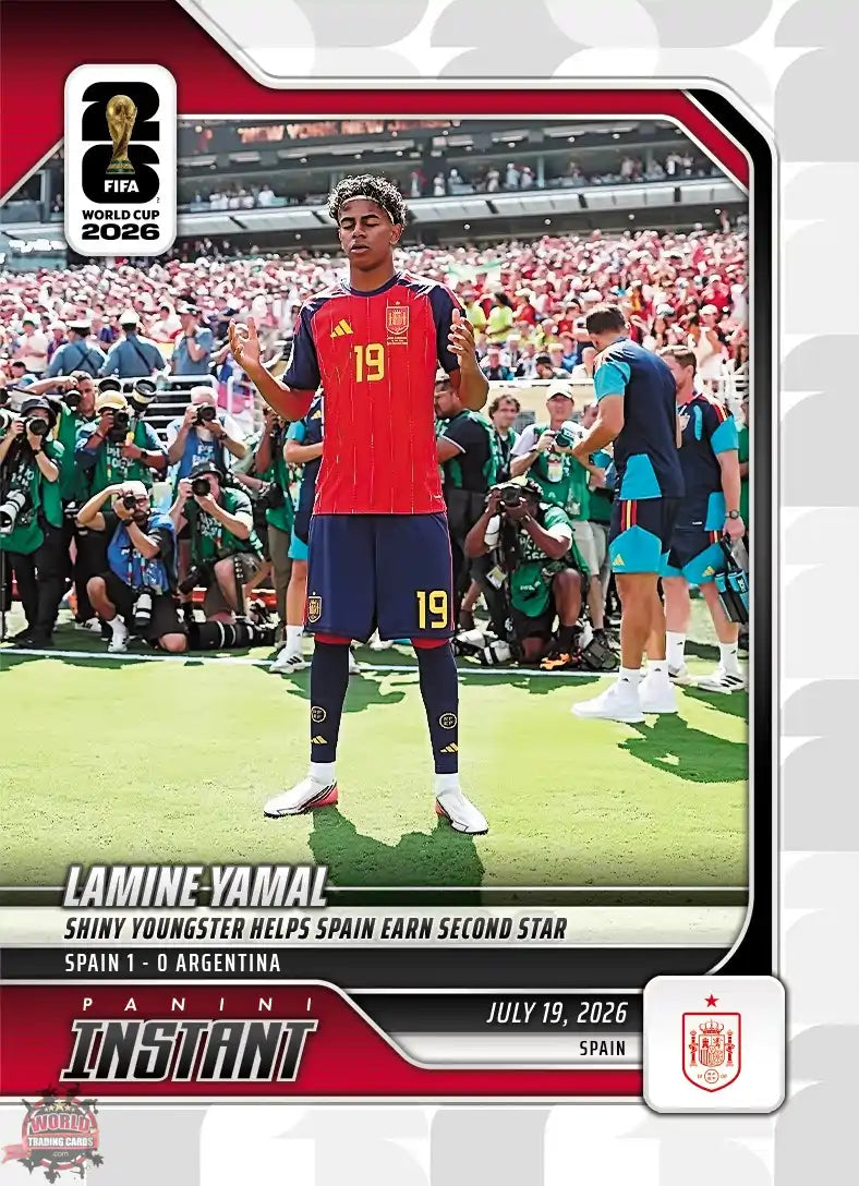 PIWC246 | Panini | FIFA World Cup | 2026 | PANINI INSTANT | Lamine Yamal | Base | Exclusive USA | Limited Editions | PREORDEN | ENVÍO 40 días aproximadamente desde la fecha de compra.