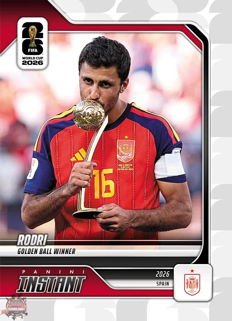 PIWC251 | Panini | FIFA World Cup | 2026 | PANINI INSTANT | Rodri | Base | Exclusive USA | Limited Editions | PREORDEN | ENVÍO 40 días aproximadamente desde la fecha de compra.