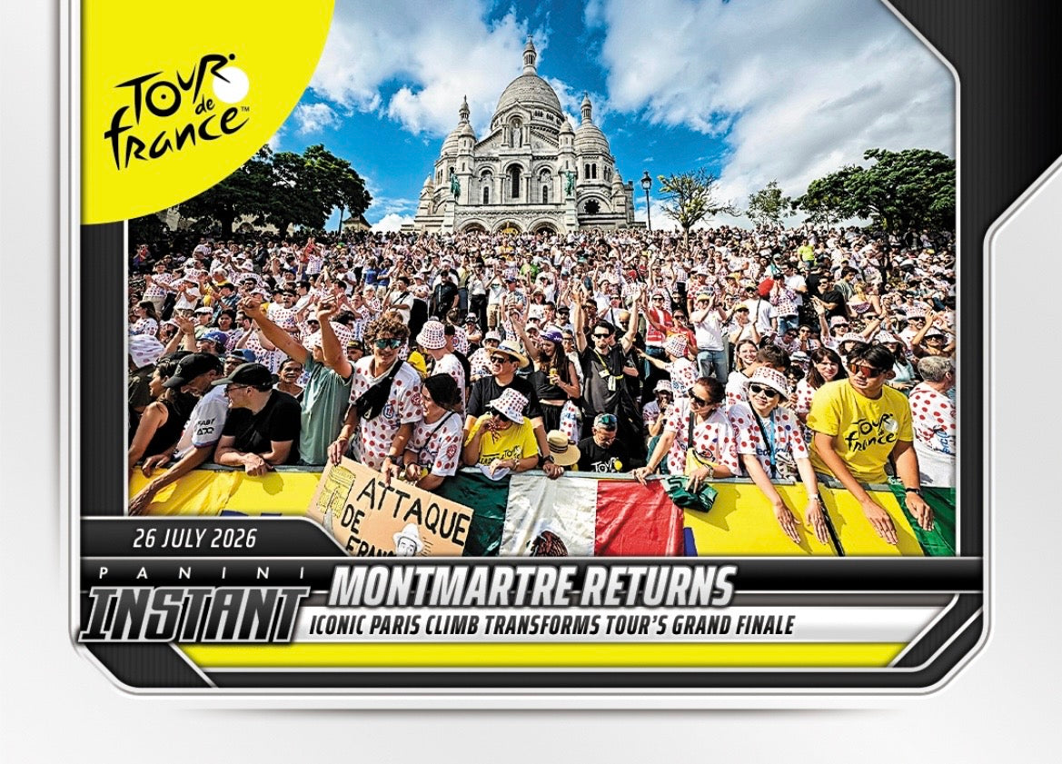 PITF68 | Panini | TOUR DE FRANCE | 2026 | PANINI INSTANT | Montmartre Retunts | Base | Exclusive USA | Limited Editions | PREORDEN | ENVÍO 40 días aproximadamente desde la fecha de compra.