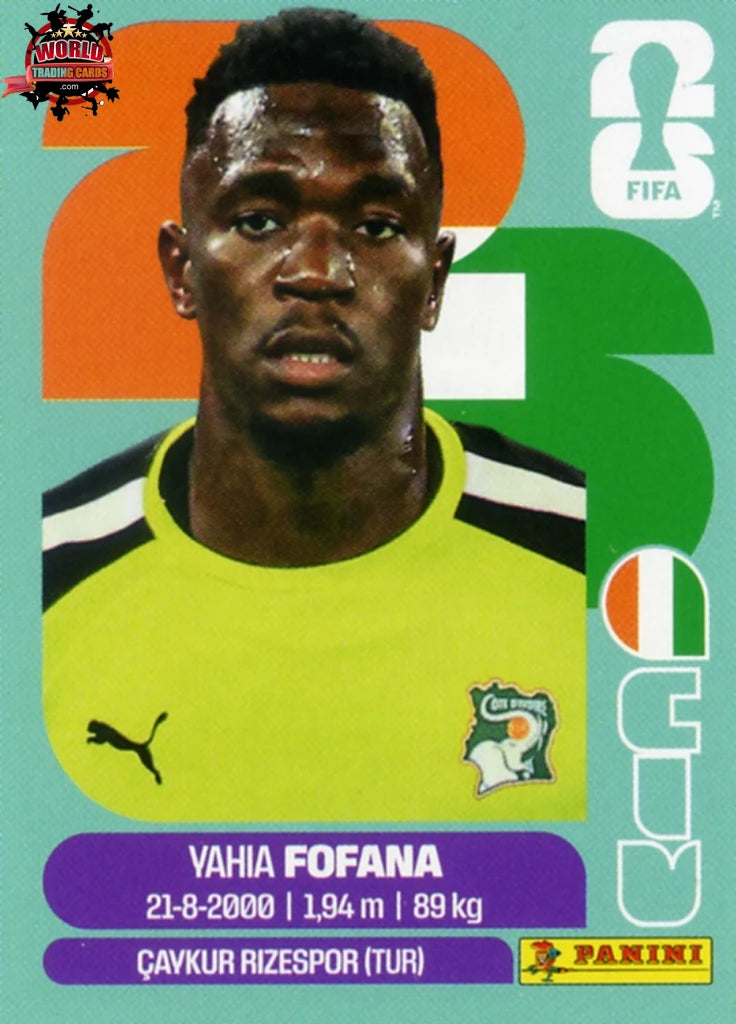 #CIV002 | Panini | FIFA World Cup Stickers | 2026 | Yahia Fofana | Ivory Coast | Base