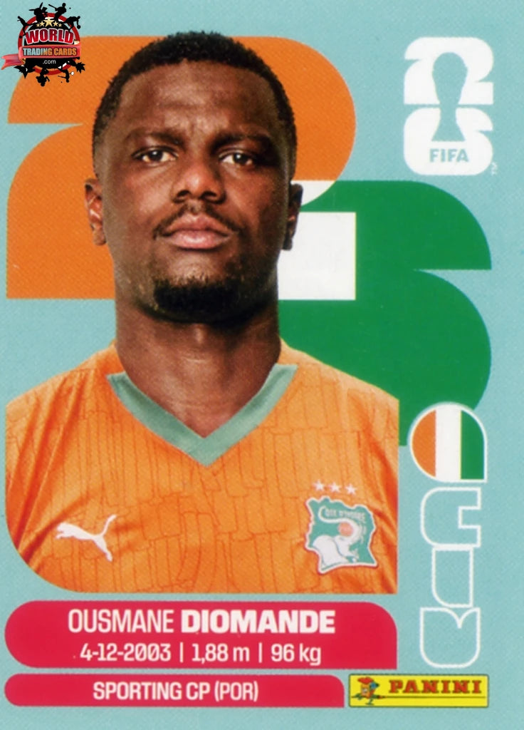 #CIV009 | Panini | Fifa World Cup Stickers | 2026 | Ousmane Diomande | Ivory Coast | Base - International version