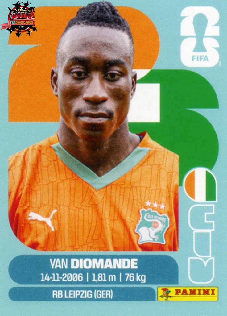 #CIV018 | Panini | Fifa World Cup Stickers | 2026 | Yan Diomande | Ivory Coast | Base - International version