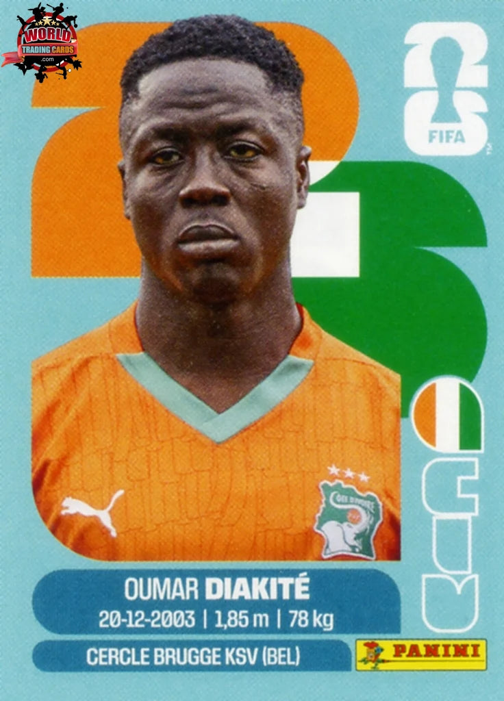 #CIV020 | Panini | FIFA World Cup Stickers | 2026 | Oumar Diakite | Ivory Coast | Base