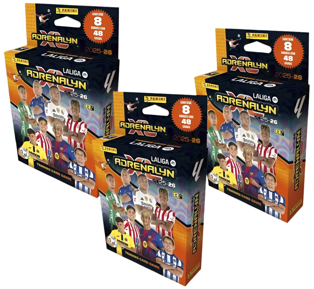 Adrenalyn XL LaLiga EA Sports 2025/26 - Pack 3 Blisters 8 sobres - Colección Oficial Panini