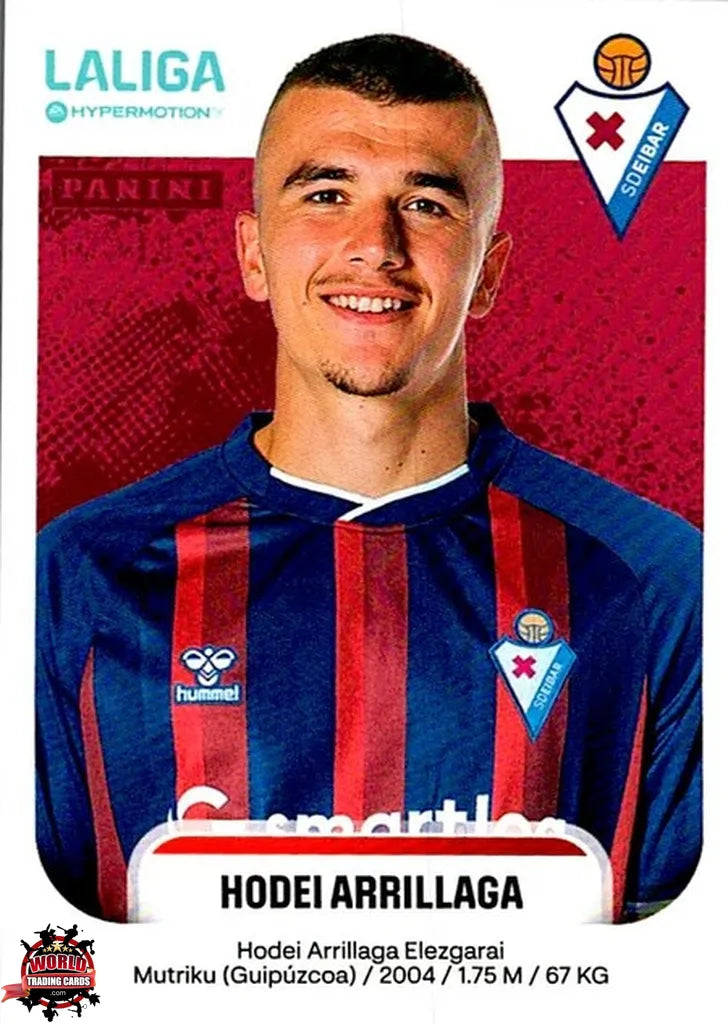 Cromo Trading Card Fútbol-Hodei Arrillaga-SD Eibar-Panini La Liga HypermotionV 2025-2026-200A-Basico