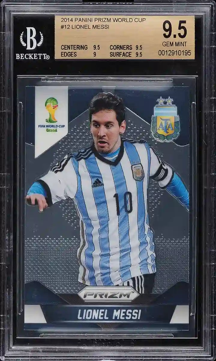 サッカー 2014 Prizm World Cup メッシ ベースカード 2014 Panini Prizm World Cup Lionel Messi #12 BGS 9.5 GEM MINT
