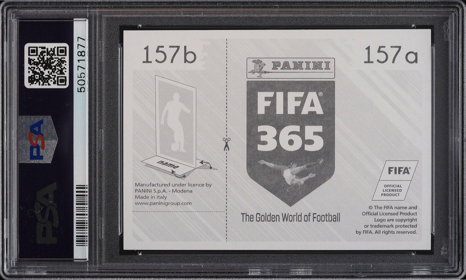 Kylian Mbappe - 2018 - Panini FIFA 365 - #157 - GRAY BACK - PSG - PSA 8 - World Trading Cards - Tarjeta Fútbol - Cromo Graded