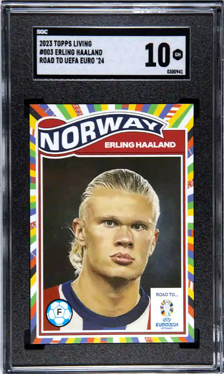 Erling Haaland - 2024 - Topps Living Set UEFA EURO - #003 - Noruega - SGC 10 - World Trading Cards