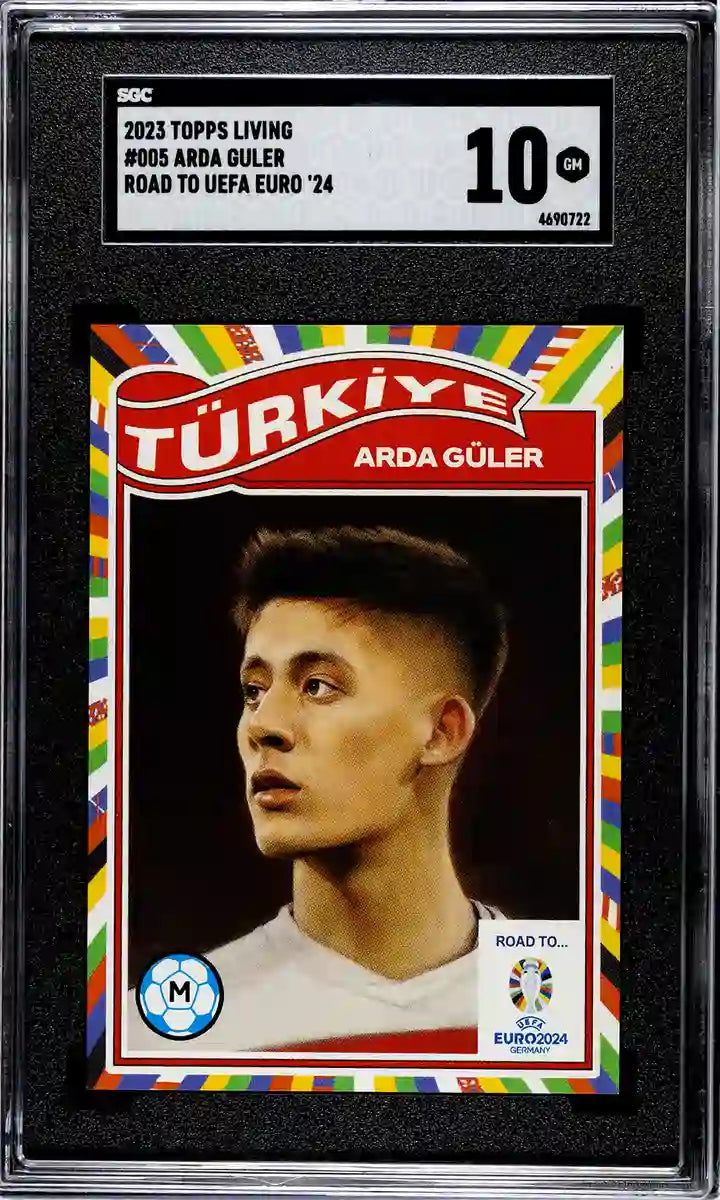 Arda Guler - 2024 - Topps Living Set UEFA EURO - #005 - Turquia - SGC 10 - World Trading Cards